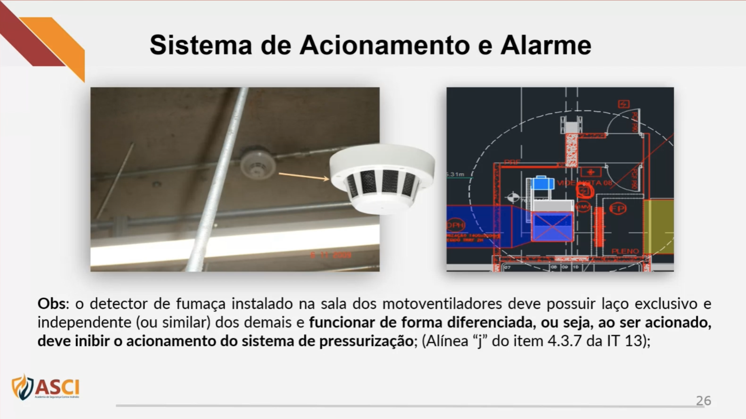 Tenente-Coronel Sávio Almonfrey apresentando a metodologia de dimensionamento de Escada Pressurizada
