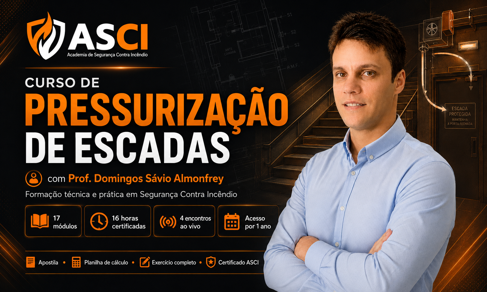 Curso de Pressurização de Escadas: conheça os 17 módulos